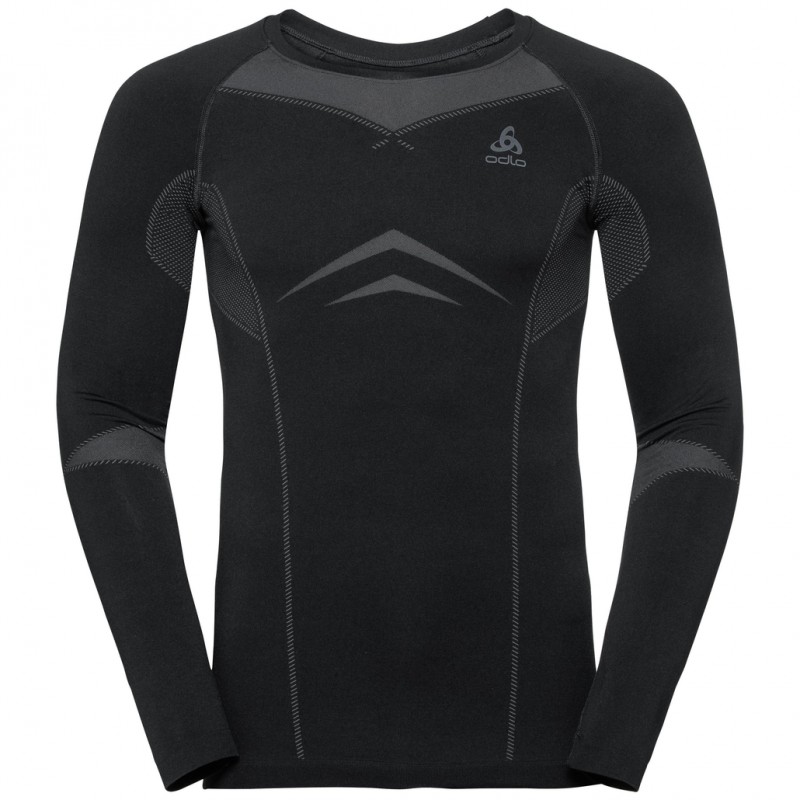 ODLO Intimo termico uomo BL TOP CREW NECK L/S Fundamental Performance evolution warm nero