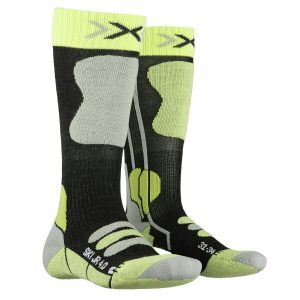 X-BIONIC Calzini sci bambino X-SOCKS® SKI JR 4.0 socks Anthracite/Green Lime
