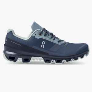 ON Cloudventure waterproof denim midnight scarpe donna trail running