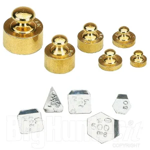 VENTURINI SERIE COMPLETA DI PESI IN OTT. LUCIDO E FRAZIONI DEL GRAMMO IN ALLUM.