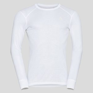 ODLO Intimo termico uomo BL TOP CREW NECK L/S active warm eco bianco