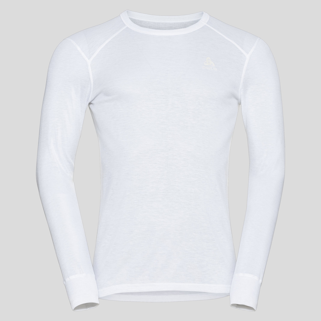 ODLO Intimo termico uomo BL TOP CREW NECK L/S active warm eco bianco