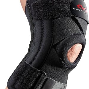 Ginocchiera McDavid 425 R con sistema di articolazione e lacci regolabili nero