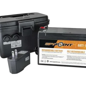 Batteria 12 V ricaricabile Spypoint completa di custodia da esterno e caricatore