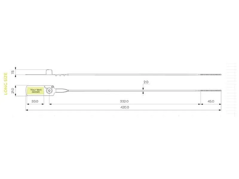 Fascette in polipropilene con molla di chiusura metallica inviolabile autobloccante