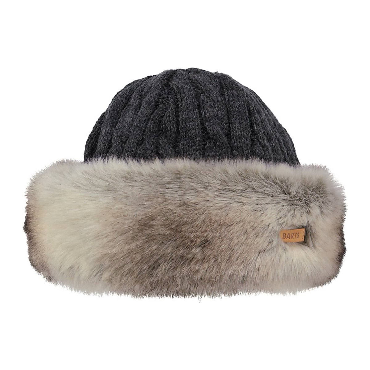 BARTS Cappello donna con pelliccia FUR CABLE BANDHAT heather brown