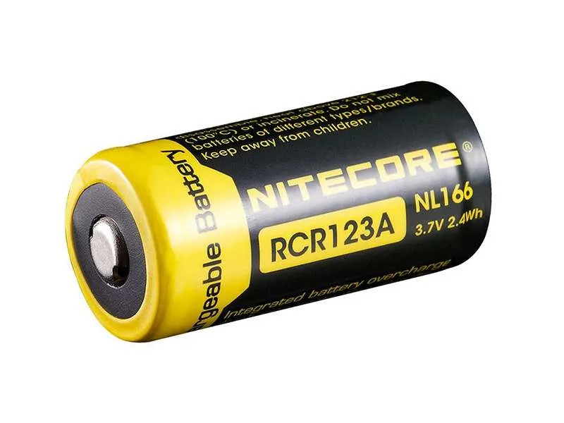 Coppia batterie ricaricabili RCR123A Nitecore