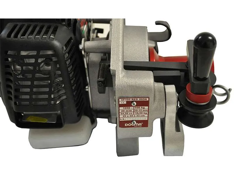 Verricello portatile completo di fune alta tenacità e gancio con sicura VF105 RED IRON - immagine 3