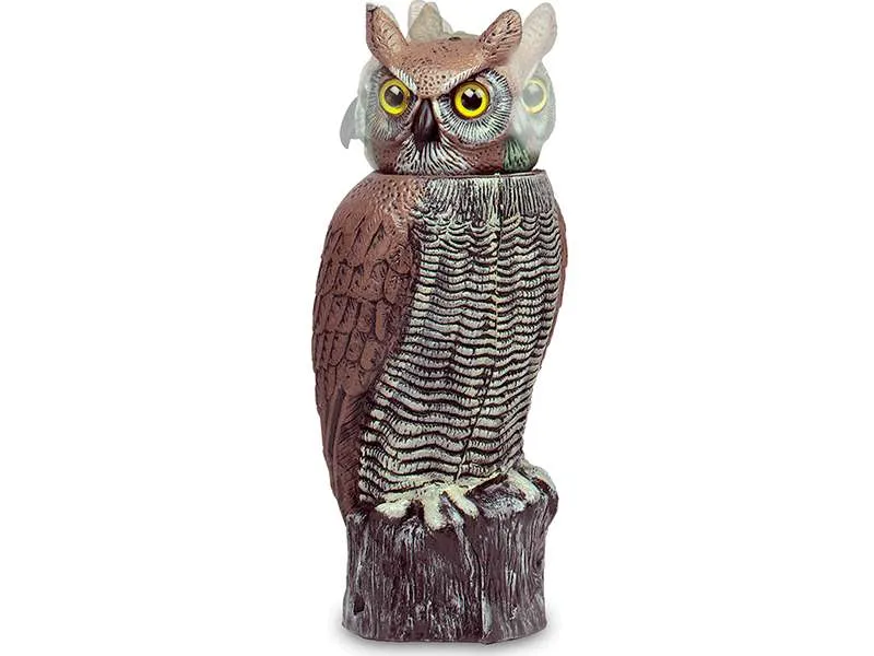 Gufo con testa rotante spaventa uccelli