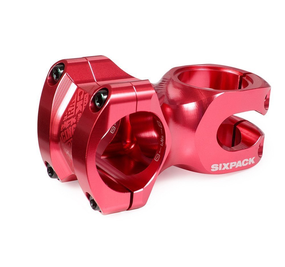 Sixpack attacco manubrio bici Skywalker red