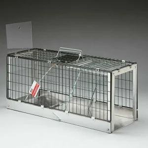 Trappola per la cattura di gatti randagi pieghevole, dim 76x28x32 cm – Peso 5 Kg