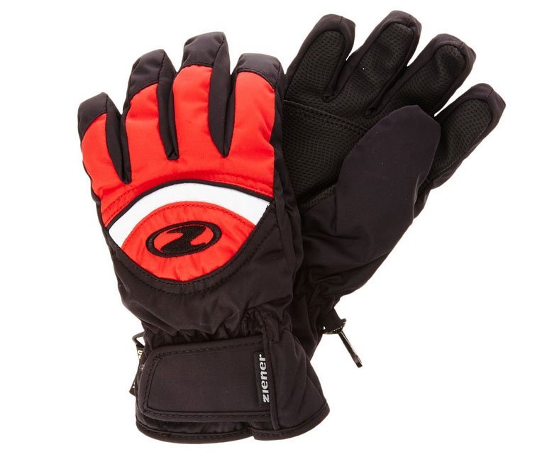 Ziener guanti sci bambino Largo GTX goretex black red